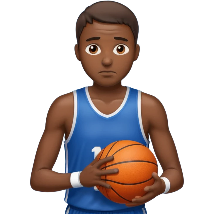 tired basketball player, sweating a lot emoji