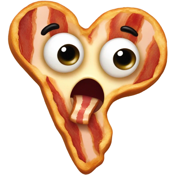 Bacon Drooling with heart eyes  emoji
