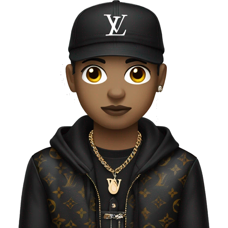 Goth boy with louis vuitton cap  emoji