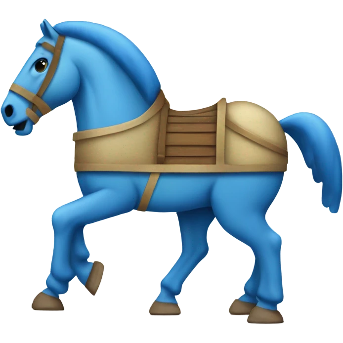 blue Trojan horse emoji