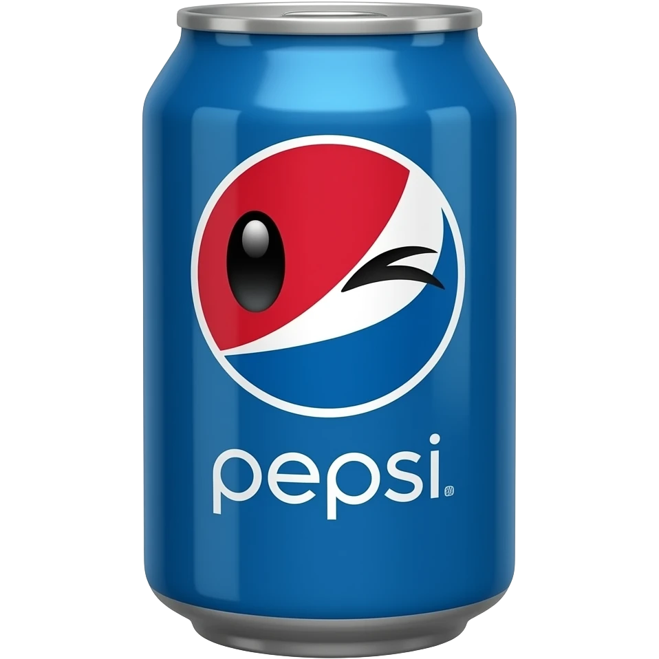 Подмигивает  баночка пепси emoji