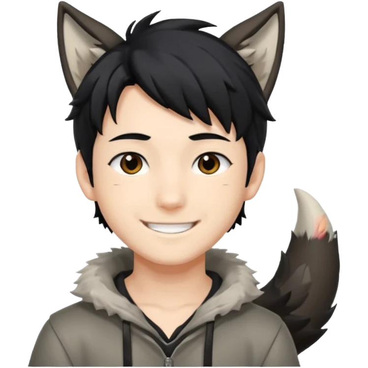 Wolf Anime Boy emoji