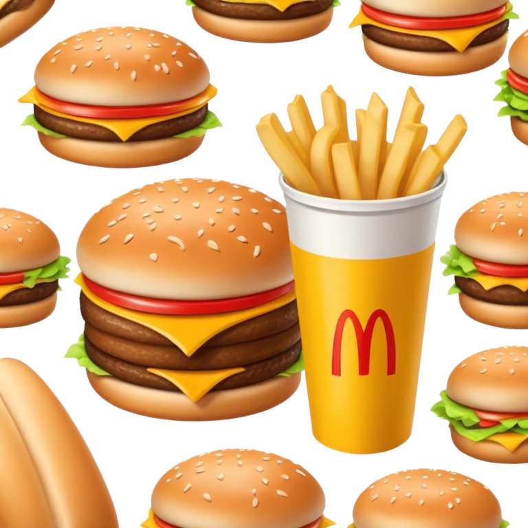 un menu Mac Donald  emoji