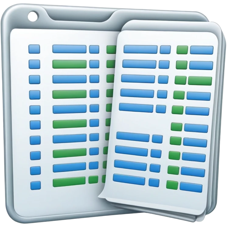 spreadsheet file with rows and columns emoji