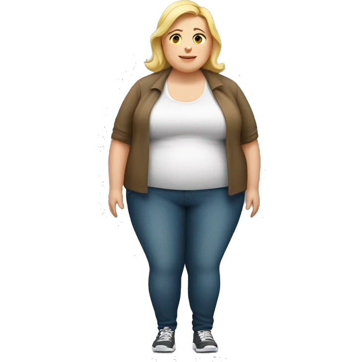 Obese white woman emoji