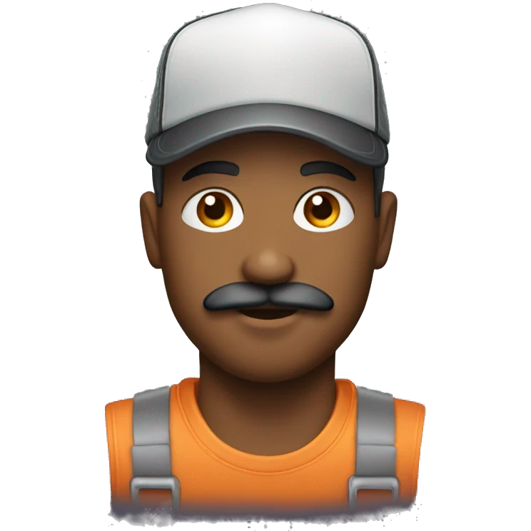 a male with a moustache and a trucker hat emoji