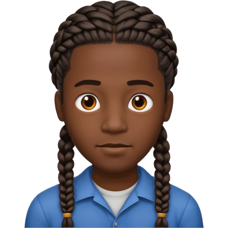 Black man with braids emoji