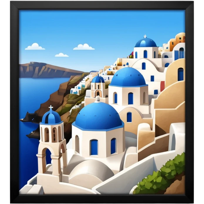 Santorini greece emoji