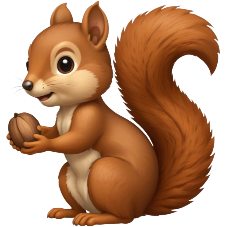 squirrel with a lot of work emoji