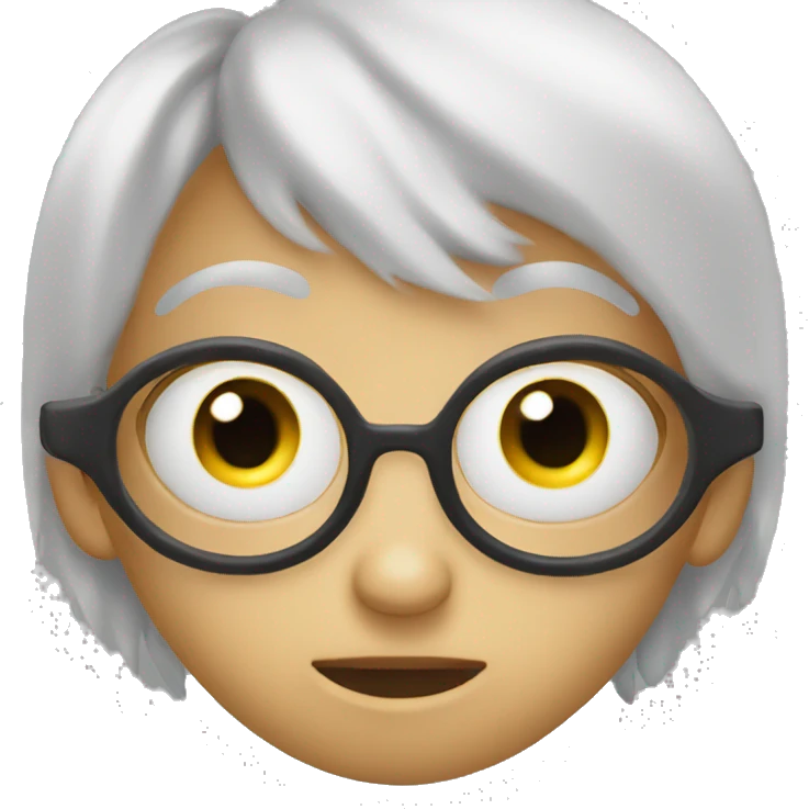 Emoji looking up with big eyes and lashes emoji