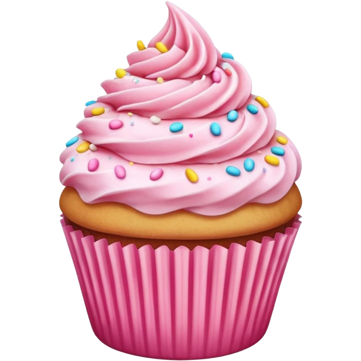 Cupcake with pink icing emoji