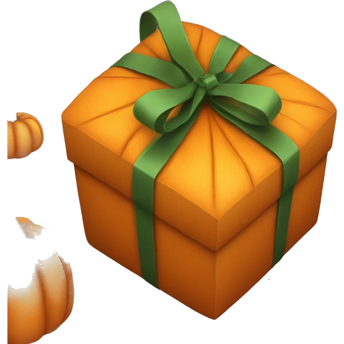 pumpkin gift box emoji