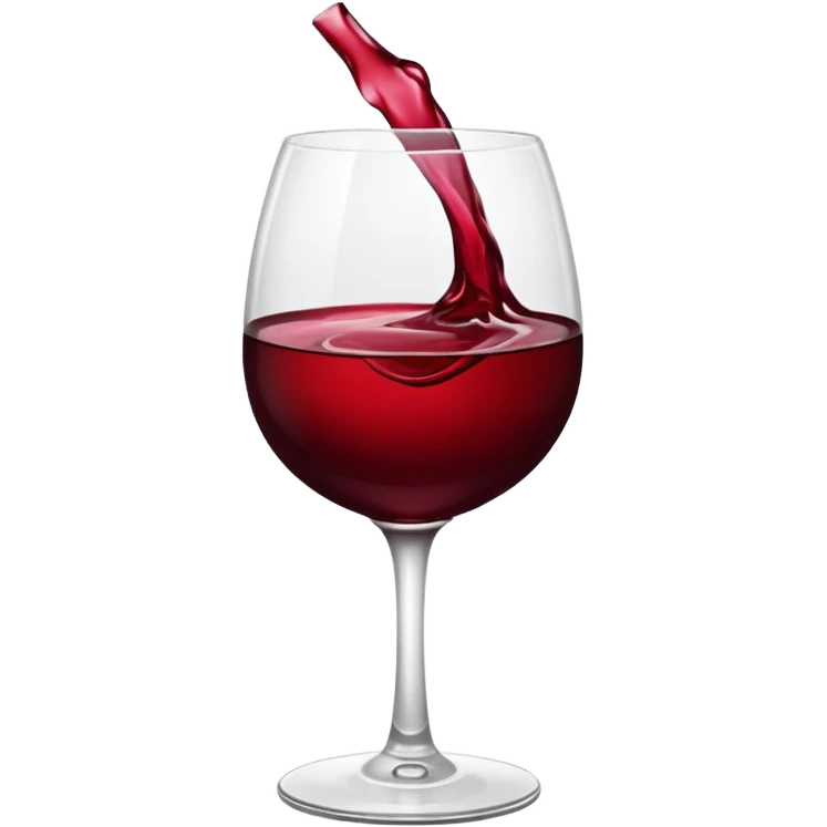 full glass of red wine emoji