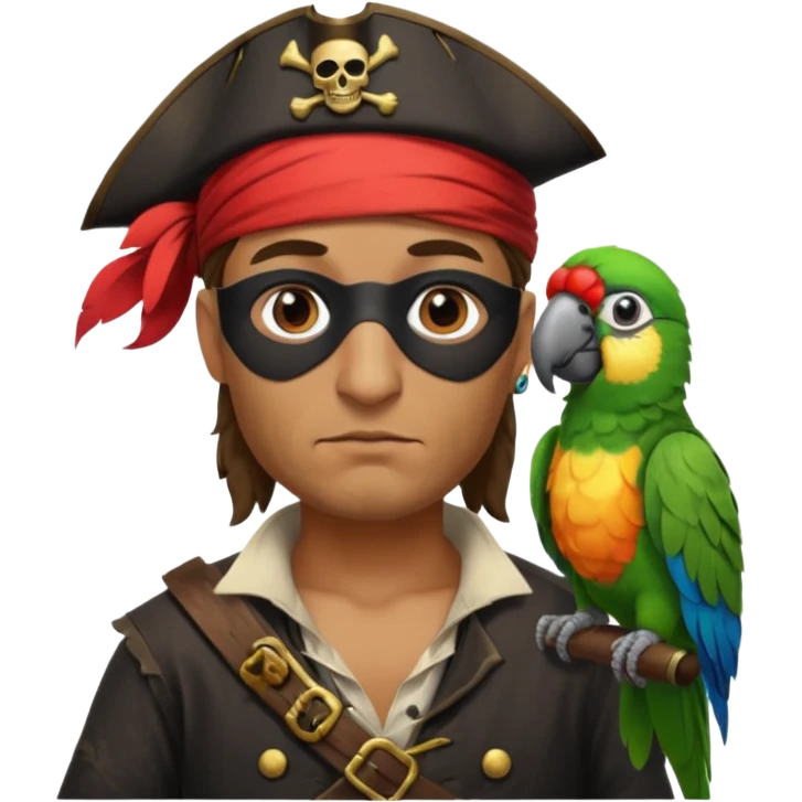 pirate and parrot emoji