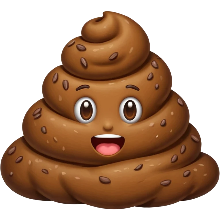 Crazy poop emoji