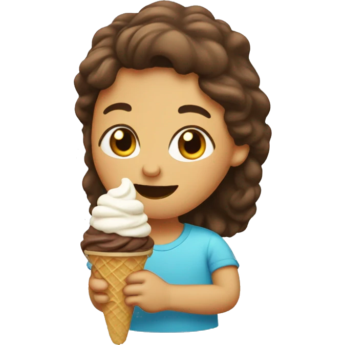 Ally eating ice cream  emoji