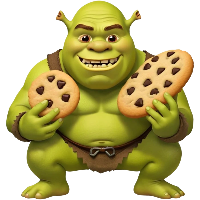 shrek eating moldovan cookie emoji