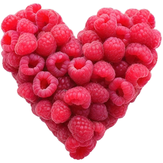 Raspberry heart emoji