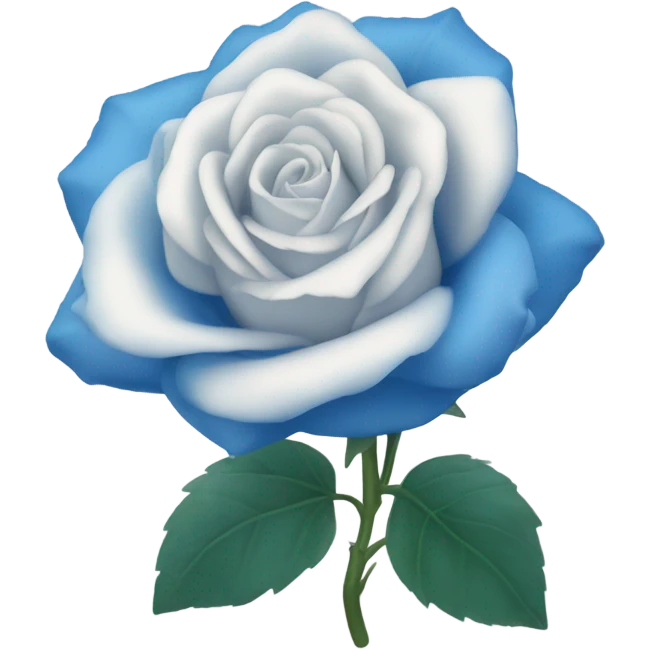 Rosa de color azul emoji