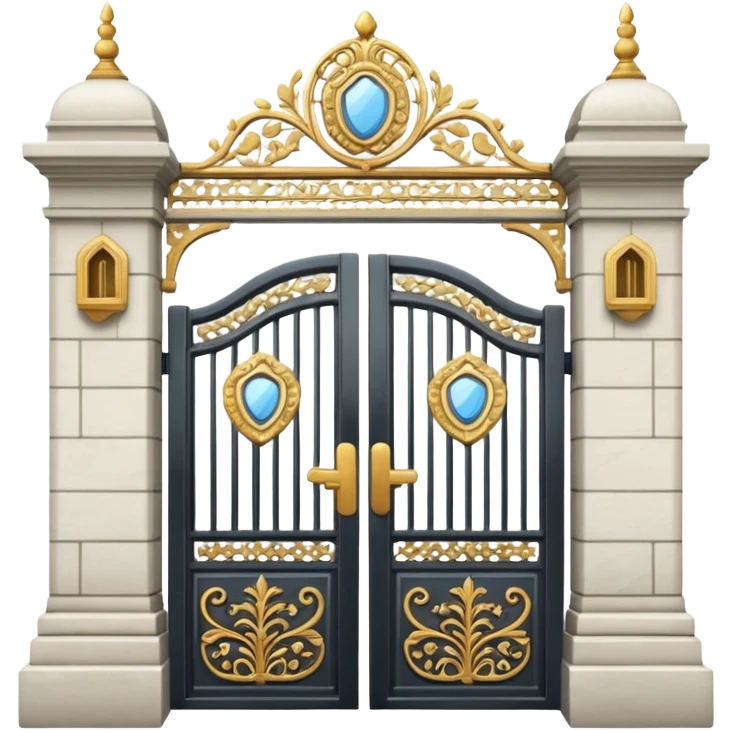 embassy building with a gate, no flag emoji
