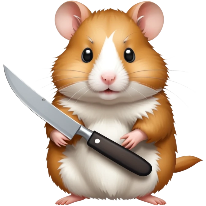 hamster stabbed with a knife emoji
