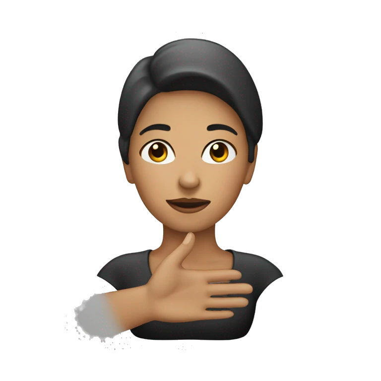 mujer con la mano en la cara emoji