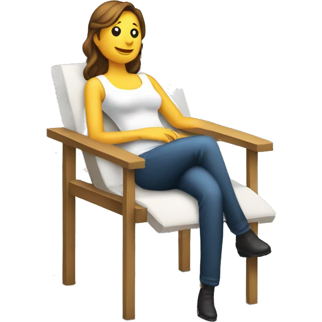 Personne sur une chaise et une corde qui pend à cote emoji