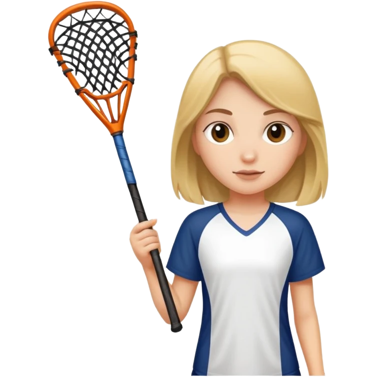 girl holding lacrosse stick  emoji