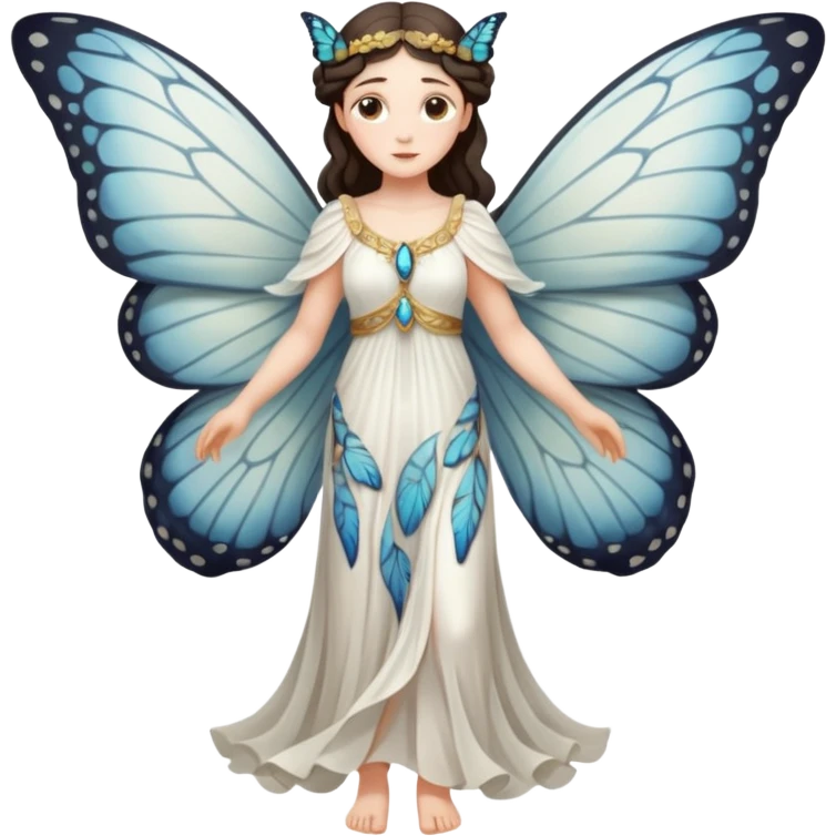 fullbody ancient woman with butterfly wings emoji