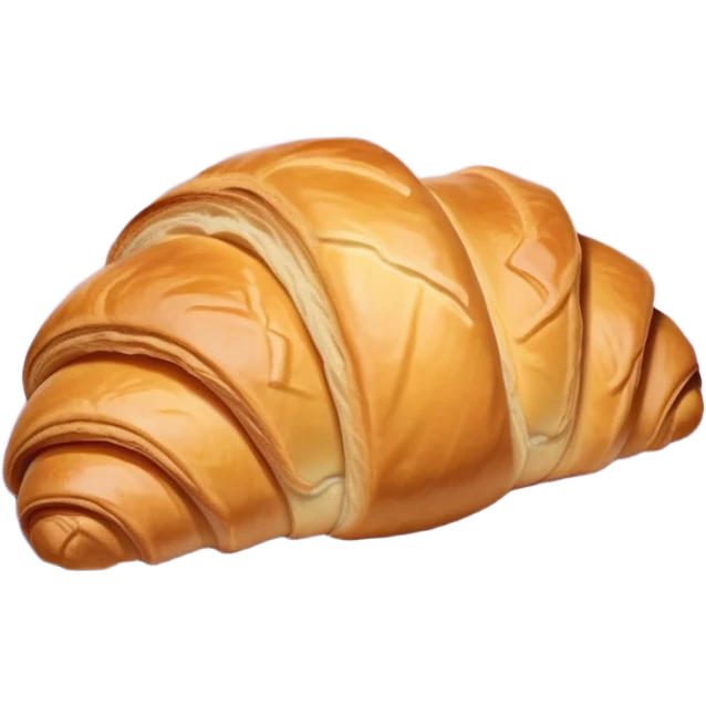 Croissant on a pale purple napkin emoji