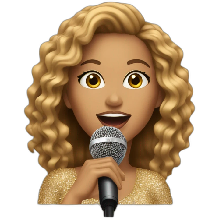 Concert beyoncé singing in mic emoji