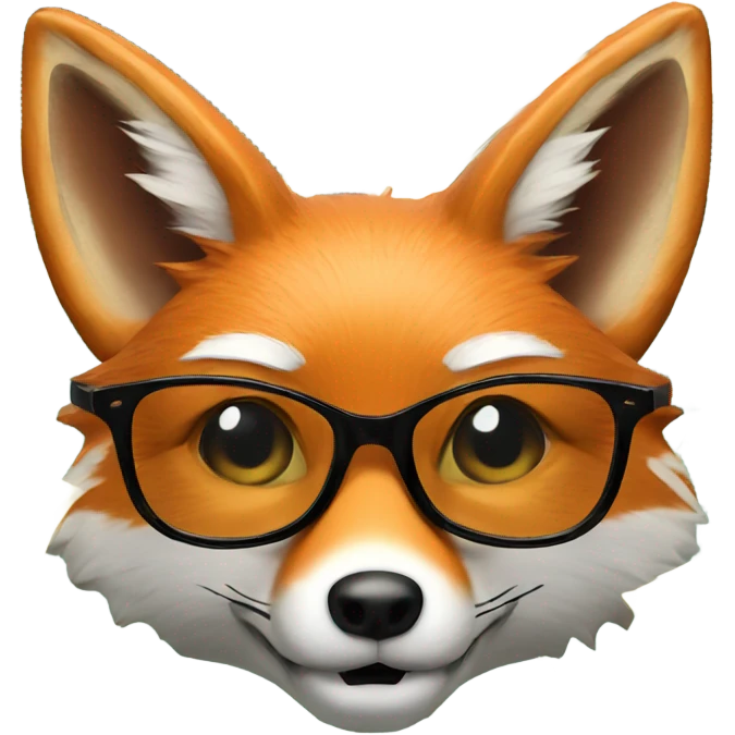fox with glasses and money emoji
