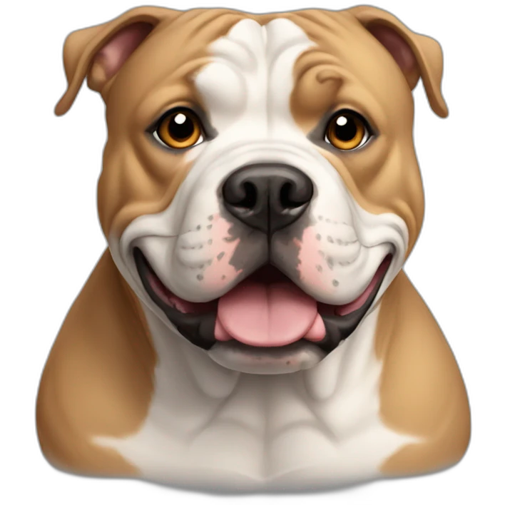 man half man half american bully face emoji
