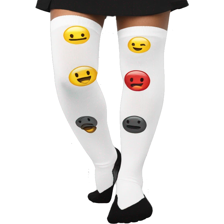  Plain Black over knee socks emoji