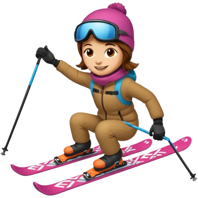 Un écureuil sur des skis emoji