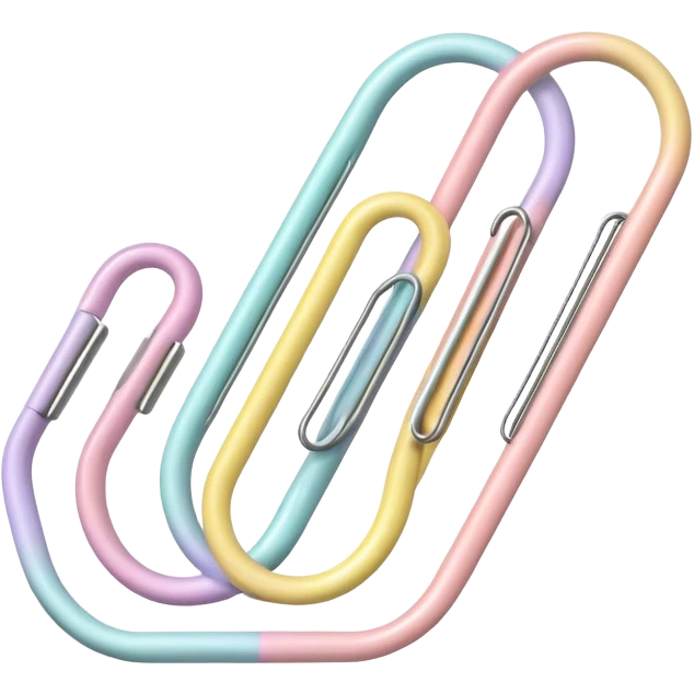 pastel paper clip emoji