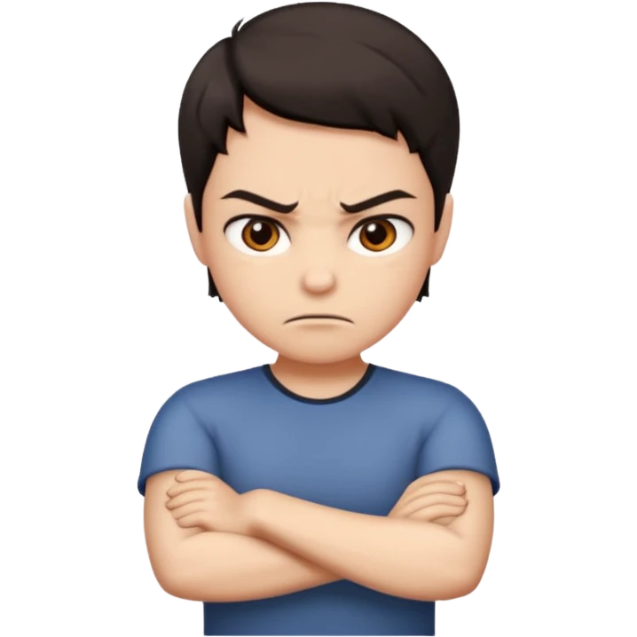 Arms crossed mad emoji