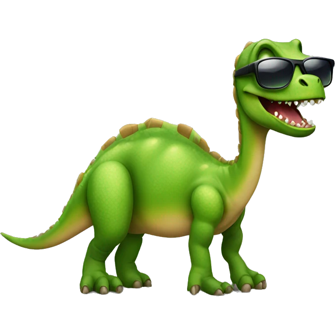 Dinosaur with sunglasses emoji