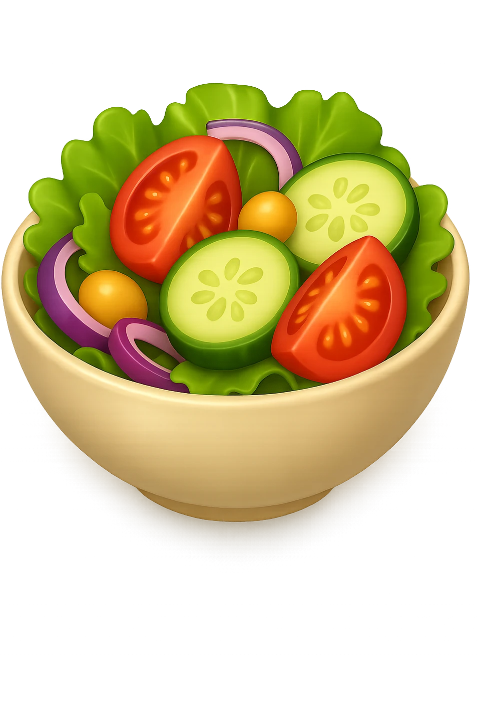 EMOJI STILE IPHONE DI una bowl di insalata, una boccetta di farmaco con la scritta "FARMACO" SULLA BOCCETTA E UN VIRUS, FLUTTUANO IN ARIA, IPERREALISTICO 4K emoji