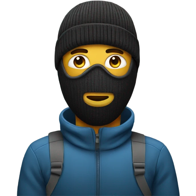 Man wearing ski mask emoji