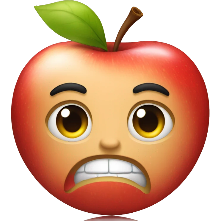 Apple with samsung emoji