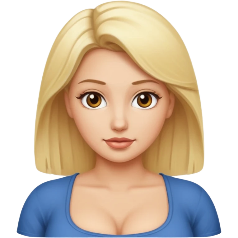 Busty blonde emoji