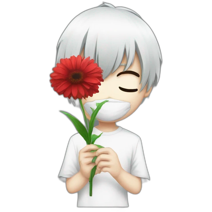 kaneki hold flower emoji
