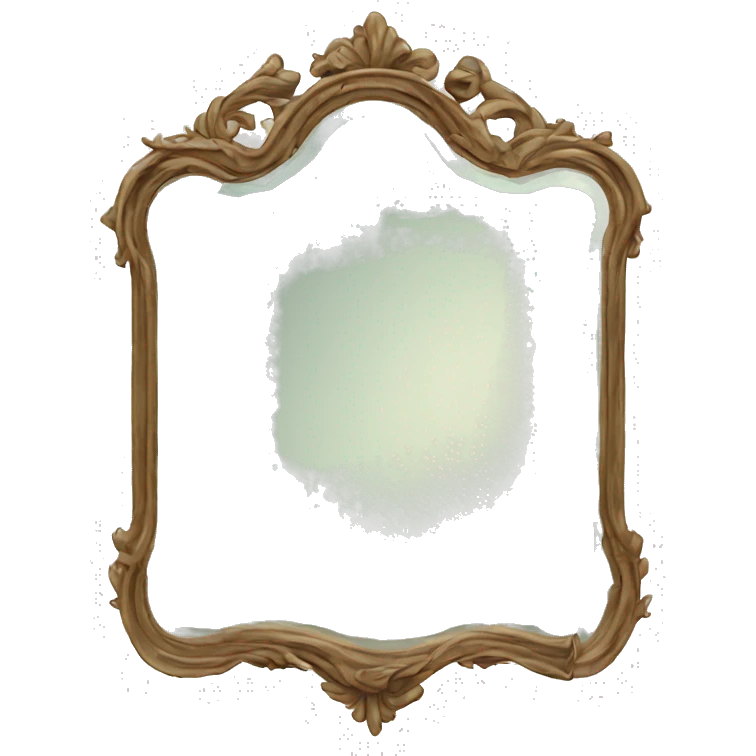 Victorian mirror with glass emoji