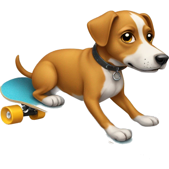 Dog on a skateboard  emoji