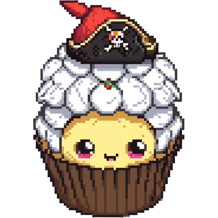 cupcake pirate emoji