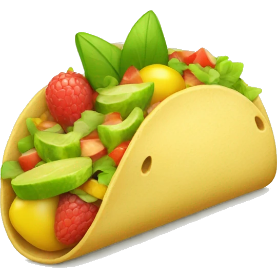 Fruit-filled taco emoji