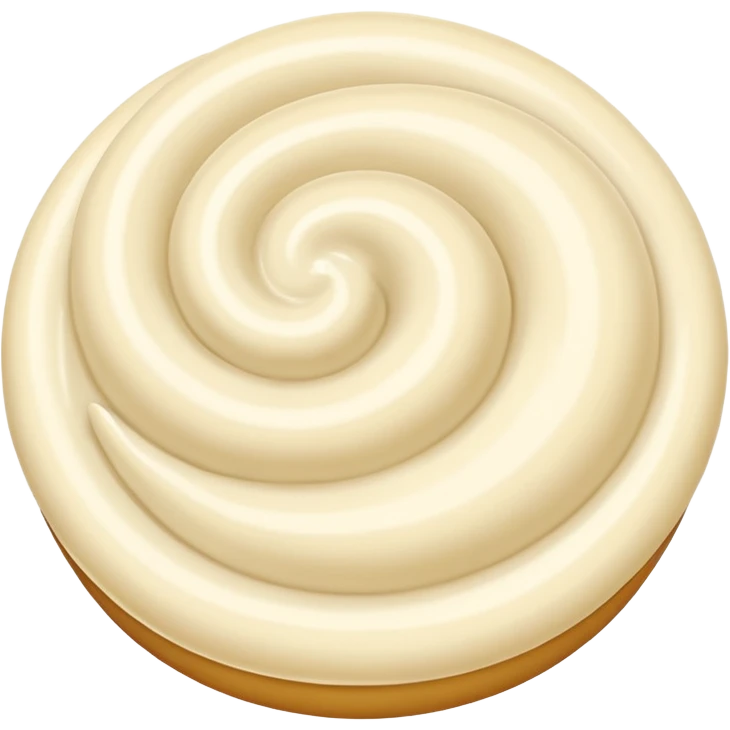 just Cream without a plate or a cake emoji