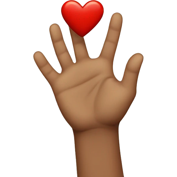 una mano haciendo un corazon emoji