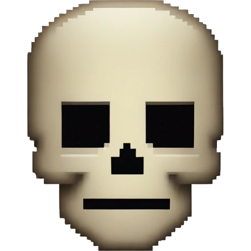 8 bit skull emoji